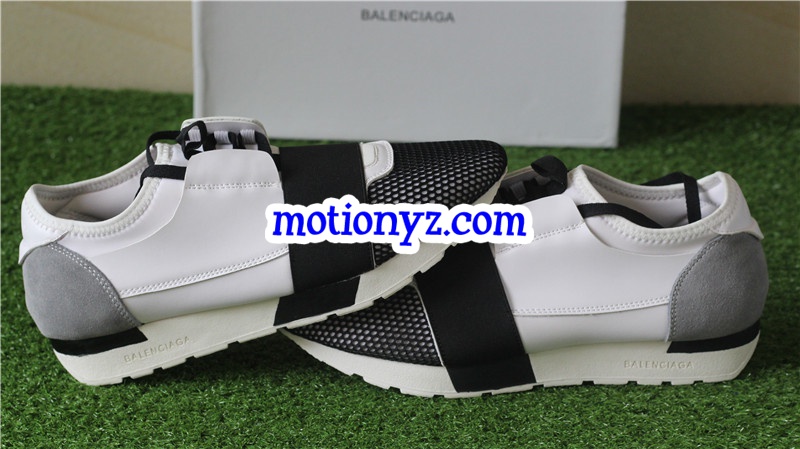 Balenciaga Race Runner Trainers White Black